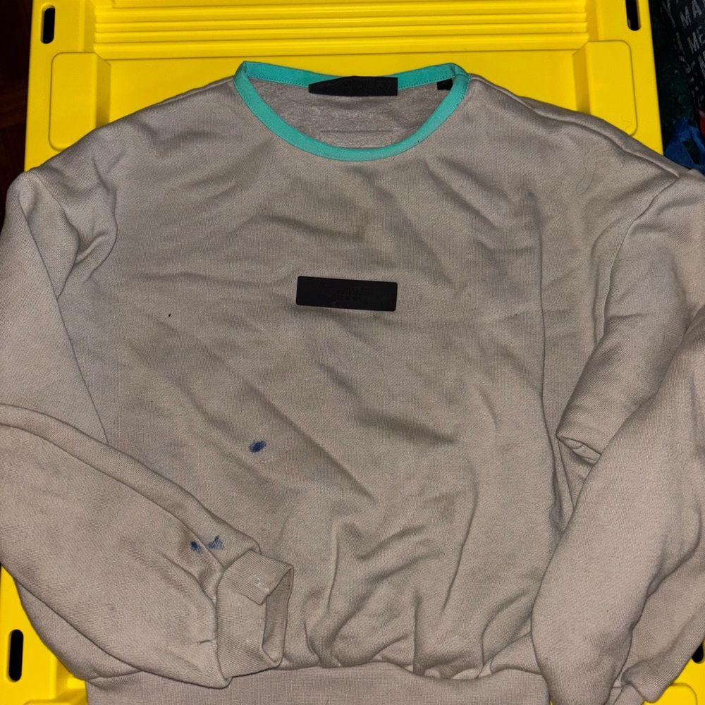 Essentials Gray Crewneck Sweatshirt Casual Comfort